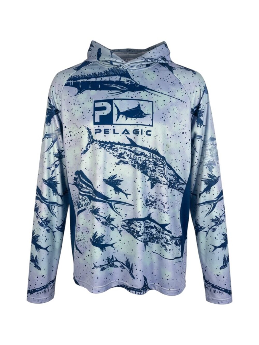 Pelagic Men's Long Sleeve Hoodie Shirt M Blue